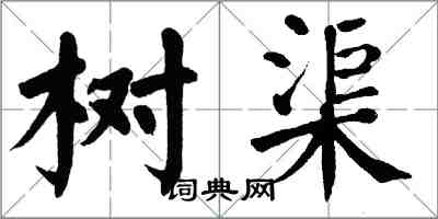 翁闓運樹渠楷書怎么寫