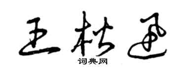 曾慶福王楷迅草書個性簽名怎么寫