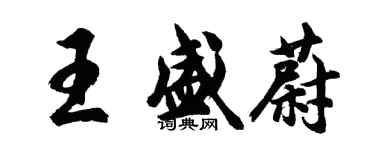 胡問遂王盛蔚行書個性簽名怎么寫
