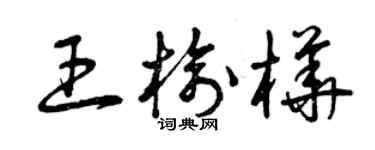曾慶福王榆樺草書個性簽名怎么寫