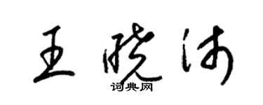 梁錦英王曉沛草書個性簽名怎么寫