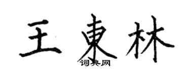 何伯昌王東林楷書個性簽名怎么寫