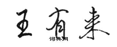 駱恆光王有來行書個性簽名怎么寫