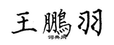 何伯昌王鵬羽楷書個性簽名怎么寫