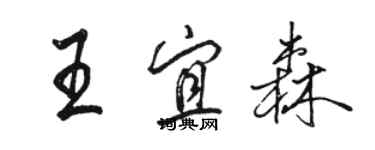 駱恆光王宜森行書個性簽名怎么寫