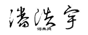 曾慶福潘浩宇草書個性簽名怎么寫