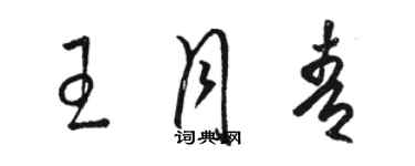 駱恆光王月青草書個性簽名怎么寫