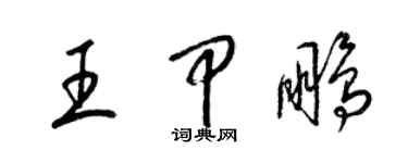 梁錦英王甲鵬草書個性簽名怎么寫