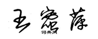 朱錫榮王蜜萍草書個性簽名怎么寫