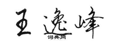 駱恆光王逸峰行書個性簽名怎么寫