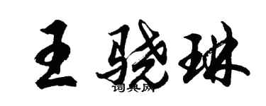 胡問遂王驍琳行書個性簽名怎么寫