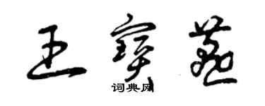 曾慶福王寶燕草書個性簽名怎么寫