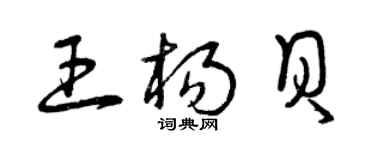曾慶福王楊貝草書個性簽名怎么寫