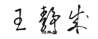 駱恆光王靜成草書個性簽名怎么寫