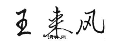 駱恆光王來風行書個性簽名怎么寫