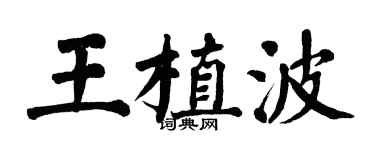 翁闓運王植波楷書個性簽名怎么寫