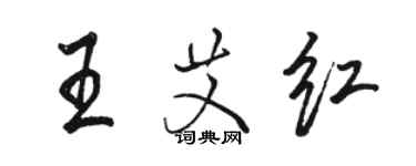 駱恆光王艾紅行書個性簽名怎么寫