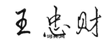 駱恆光王忠財行書個性簽名怎么寫