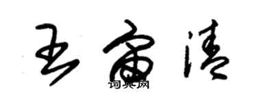 朱錫榮王宙清草書個性簽名怎么寫