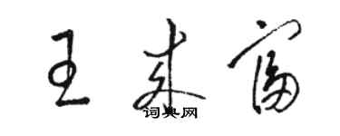 駱恆光王來富草書個性簽名怎么寫