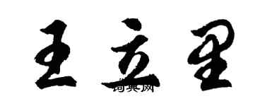 胡問遂王立里行書個性簽名怎么寫