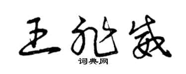 曾慶福王非威草書個性簽名怎么寫