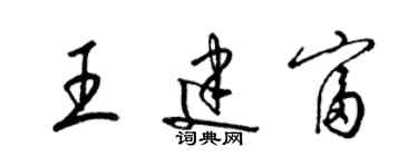 梁錦英王建富草書個性簽名怎么寫