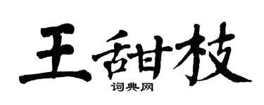 翁闓運王甜枝楷書個性簽名怎么寫