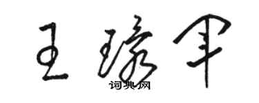 駱恆光王環軍草書個性簽名怎么寫