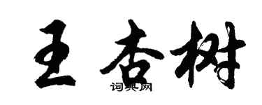 胡問遂王杏樹行書個性簽名怎么寫