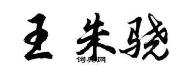 胡問遂王朱驍行書個性簽名怎么寫