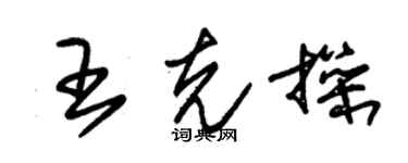 朱錫榮王克操草書個性簽名怎么寫