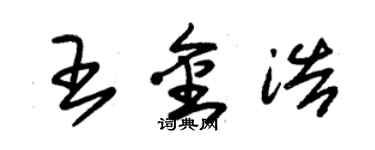 朱錫榮王金浩草書個性簽名怎么寫