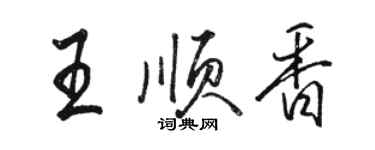 駱恆光王順香行書個性簽名怎么寫