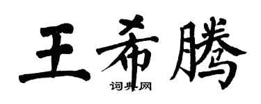 翁闓運王希騰楷書個性簽名怎么寫