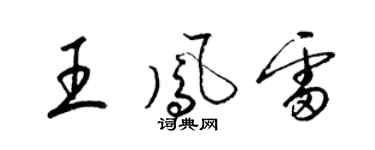 梁錦英王鳳雷草書個性簽名怎么寫