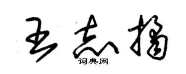 朱錫榮王志桔草書個性簽名怎么寫