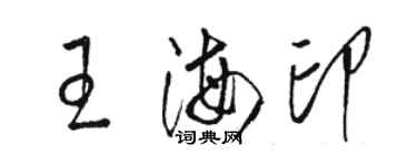 駱恆光王海印草書個性簽名怎么寫