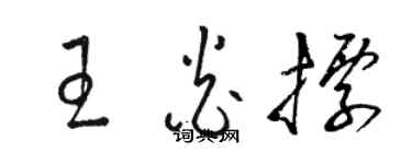 駱恆光王炎標草書個性簽名怎么寫