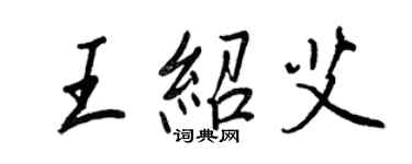 王正良王紹艾行書個性簽名怎么寫