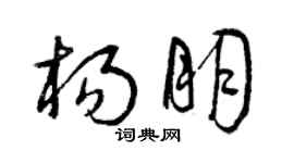 曾慶福楊朋草書個性簽名怎么寫