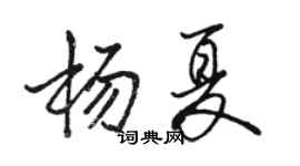 駱恆光楊夏行書個性簽名怎么寫