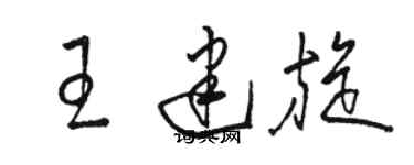 駱恆光王建旋草書個性簽名怎么寫