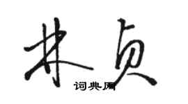 駱恆光林貞草書個性簽名怎么寫