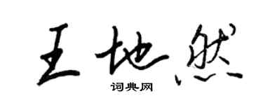 王正良王地然行書個性簽名怎么寫