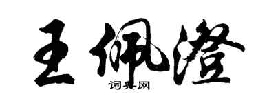 胡問遂王佩澄行書個性簽名怎么寫