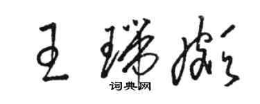 駱恆光王瑞頗草書個性簽名怎么寫