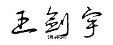 曾慶福王劍宇草書個性簽名怎么寫