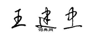 梁錦英王建忠草書個性簽名怎么寫