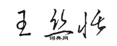 駱恆光王絲恬草書個性簽名怎么寫